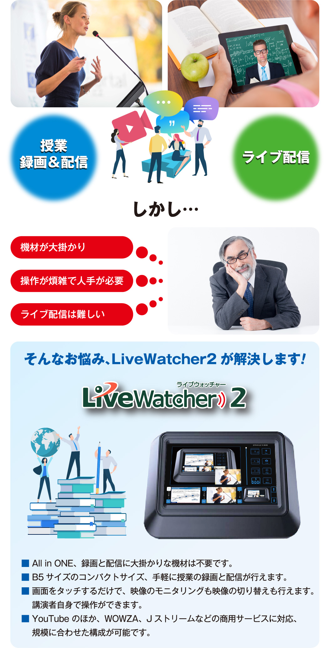 そんなお悩み、LiveWatcher2が解決します！ LiveWatcher2